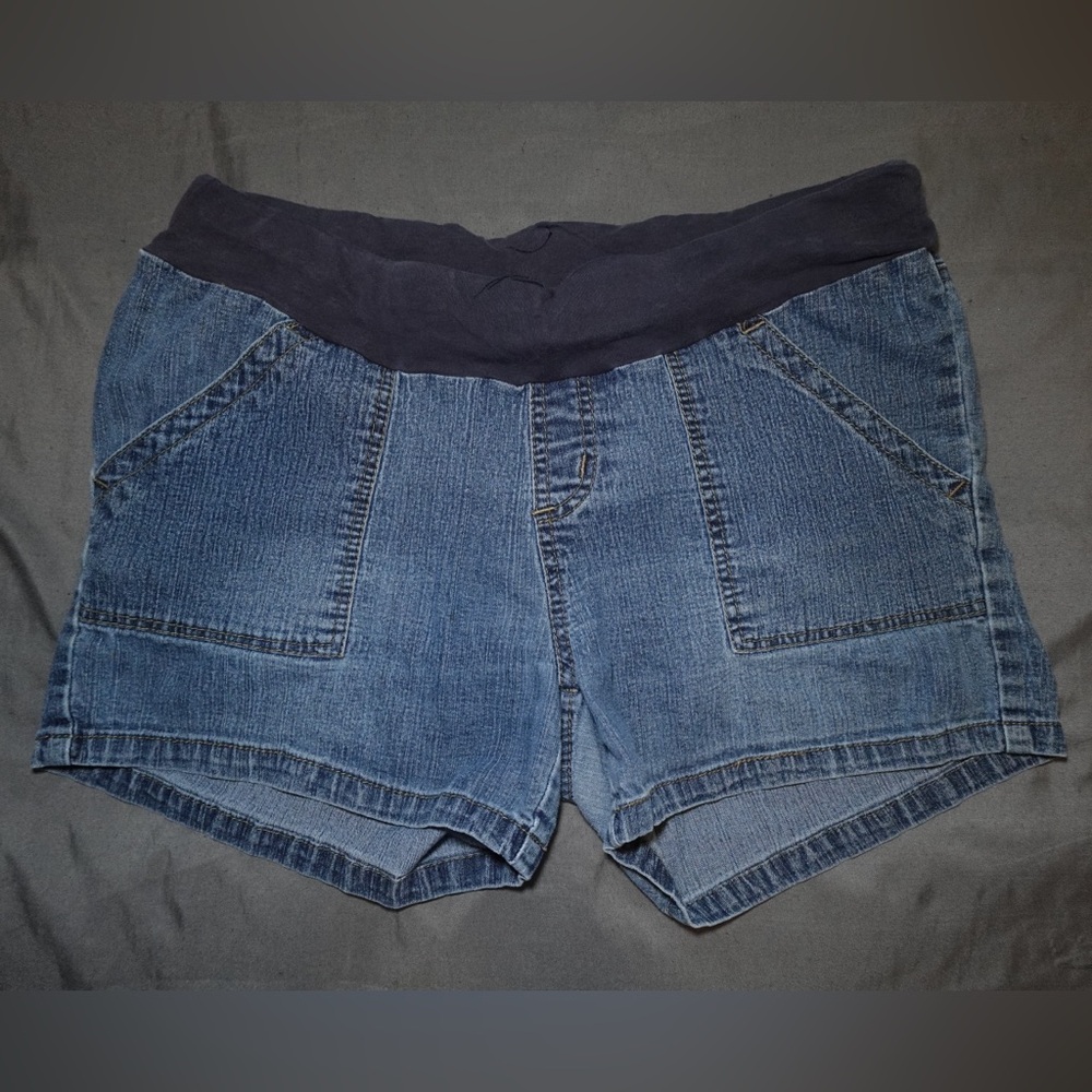 Maternity Stylish Blue Denim Shorts for Women